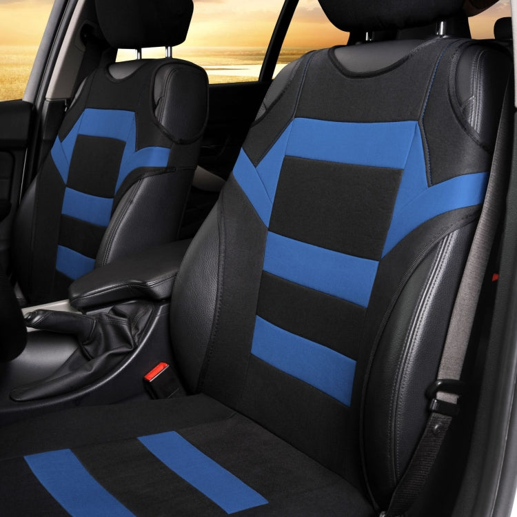 Car Vest Style Double Front Seat Interior Seat Cover(Blue) by buy2fix