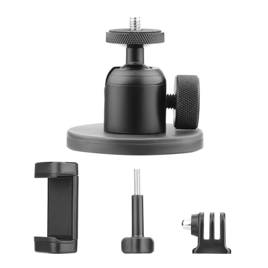 Magnetic Aluminum Alloy Ball Head Mount for Sports Cameras and Mobile Phones by buy2fix