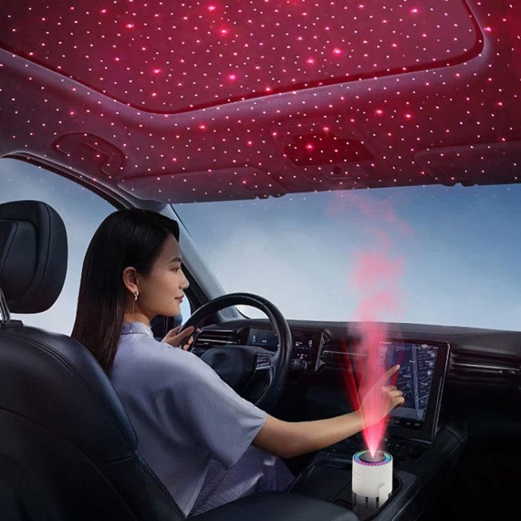 280ml Star Projection Light Humidifier USB Car Diffuser Humidifier Household Hydrating Atomizer, Color: White by buy2fix