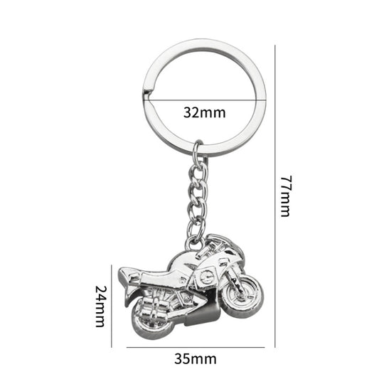 Simulation Cool Motorcycle Keychain Metal Decoration Pendant, Style: X-104 Silver by buy2fix