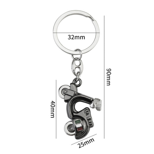 Simulation Cool Motorcycle Keychain Metal Decoration Pendant, Style: X-231 Black by buy2fix