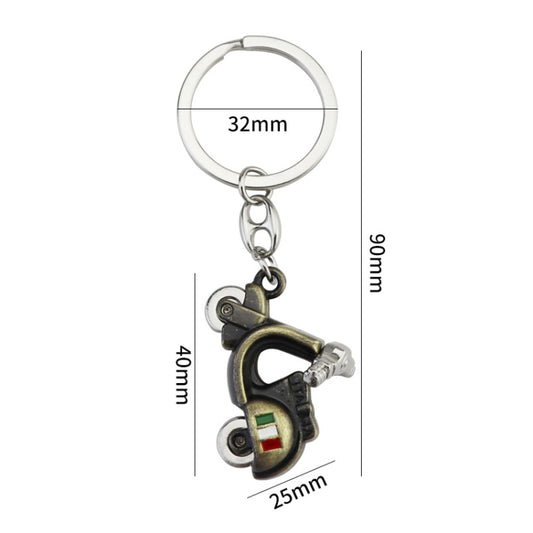 Simulation Cool Motorcycle Keychain Metal Decoration Pendant, Style: X-231 Green Antique by buy2fix
