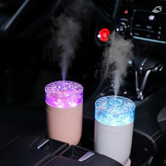 230ml Flower Air Humidifier USB Home Car Aroma Humidifier With Colorful Ambient Light(Pink) by buy2fix