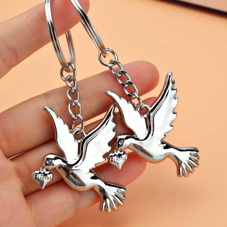 Metal Peace Dove Keychain Decorative Pendant, Model: X-1498 by buy2fix
