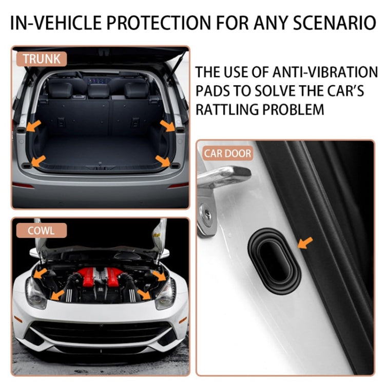 10pcs Car Door Shock-Absorbing Cushion Pad Enlarged Sound-Proof Silicone Pad(No Logo) by buy2fix