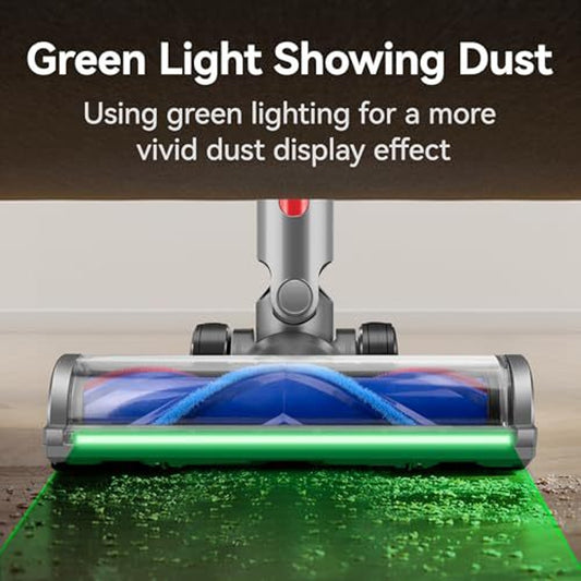 For Dyson V7 V8 V10 V11 V15 Soft Velvet Suction Head With Full Range Dust Display Light by buy2fix