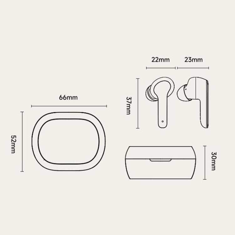 Smart Touch Color Screen Wireless Bluetooth Earphones(Skin Color) - Bluetooth Earphone by buy2fix | Online Shopping UK | buy2fix