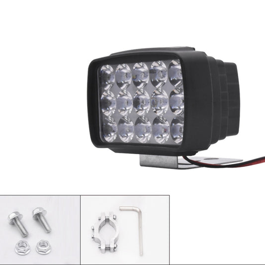 15W Electric Motorcycle External Strong LED Headlight, Specifications: With Screws + Pipe Clamps by buy2fix