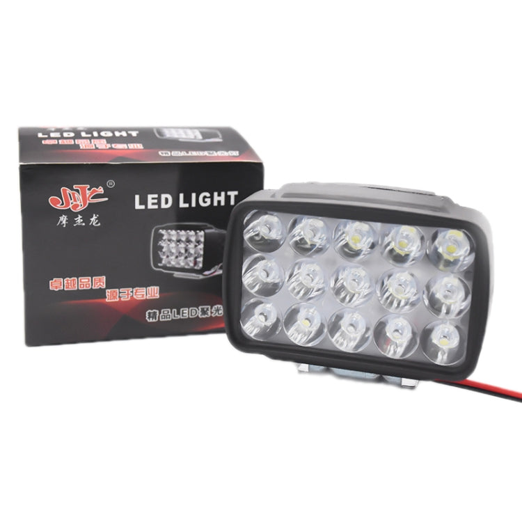 15W Electric Motorcycle External Strong LED Headlight, Specifications: With Screws + Pipe Clamps by buy2fix