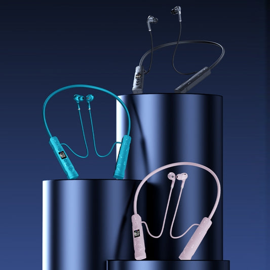 M226 Neck-Hanging In-Ear Pentatone Wired Sports Digital Display Bluetooth Earphone(Black) - Neck-mounted Earphone by buy2fix | Online Shopping UK | buy2fix