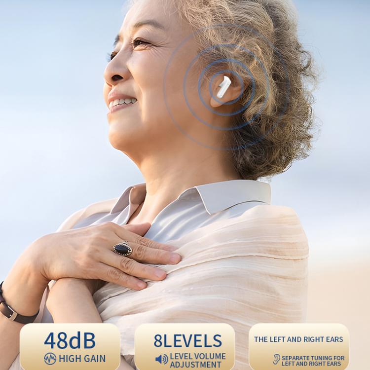 64-Channel Bluetooth Hearing Aid With Digital Charging Compartment(White) - Hearing Aids by buy2fix | Online Shopping UK | buy2fix