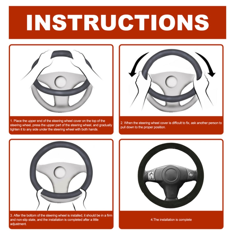 38cm Rayhong Universal Car Quick-heating Heated Steering Wheel Cover - Steering Wheel Accessories by buy2fix | Online Shopping UK | buy2fix