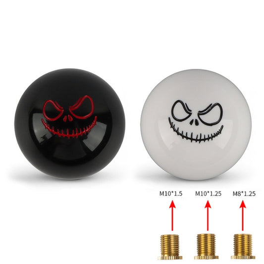 Car Modification Ghost Face Sphere Manual Shift Header(White) by buy2fix