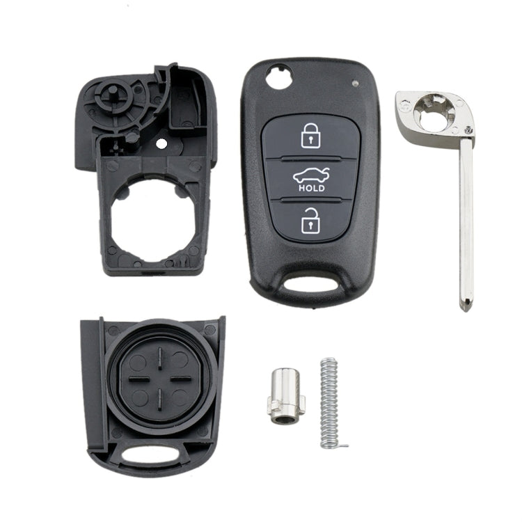 For Hyundai / Kia 3-Button Folding Car Key Shell(Sedan Hold Key) by buy2fix