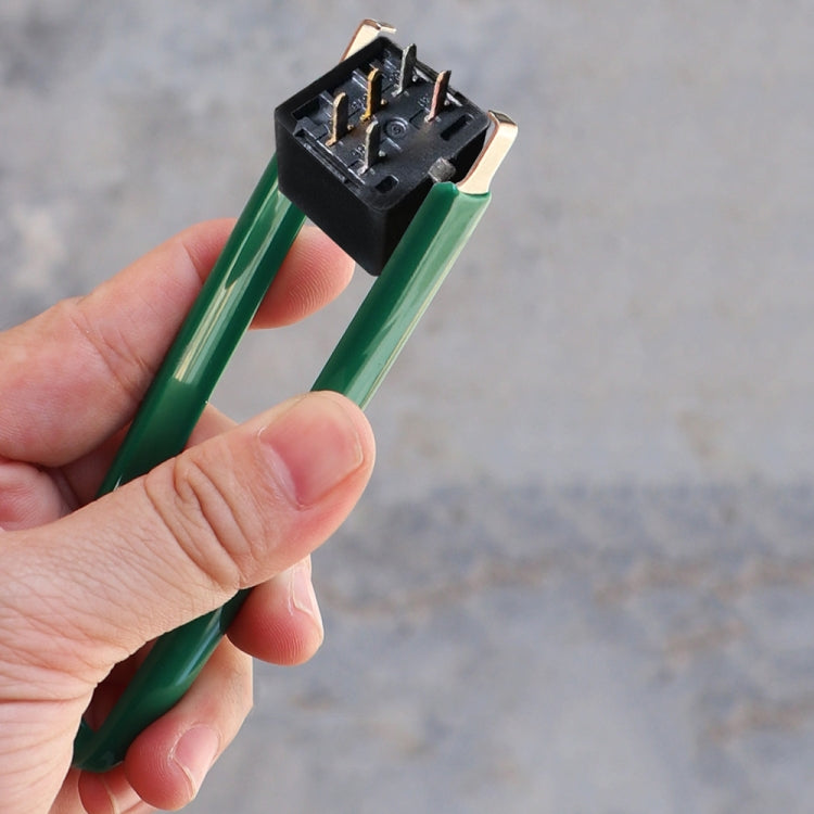 2pcs /Pack Automotive Plug-in Extraction Tweezers Automotive Repair Tool Pliers(Green) by buy2fix
