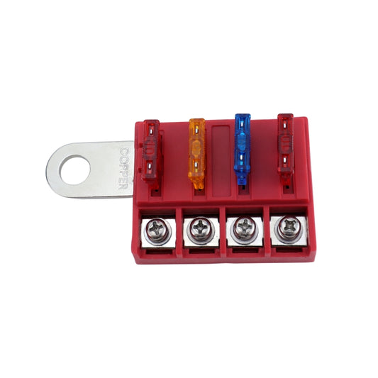 4-way RV Yacht Flame Retardant Waterproof Battery Terminal Fuse Block(One) by buy2fix
