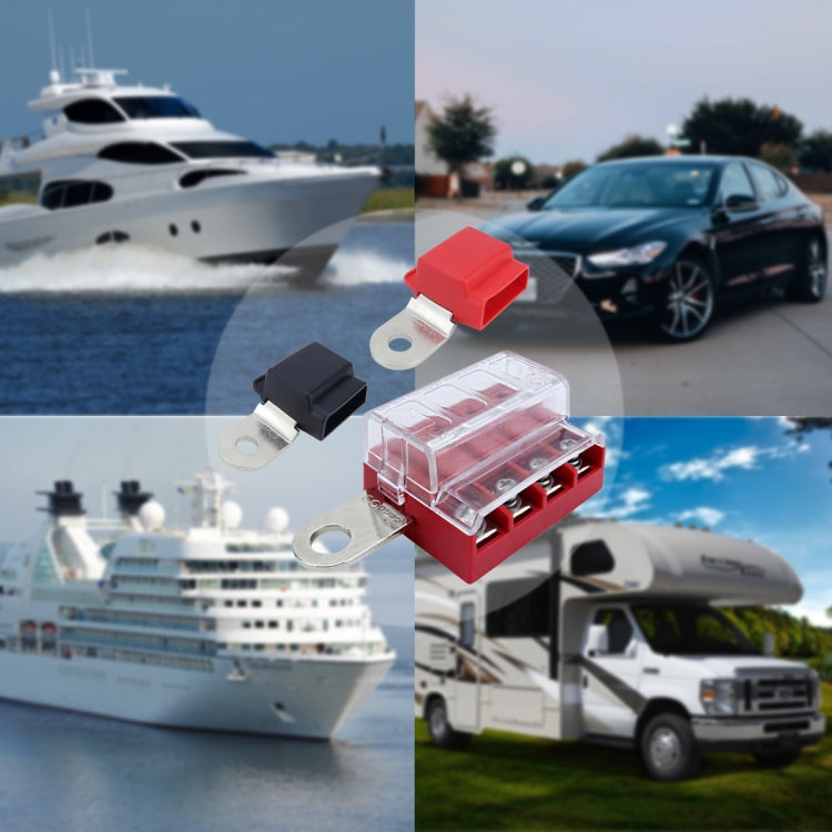 4-way RV Yacht Flame Retardant Waterproof Battery Terminal Fuse Block(One) by buy2fix