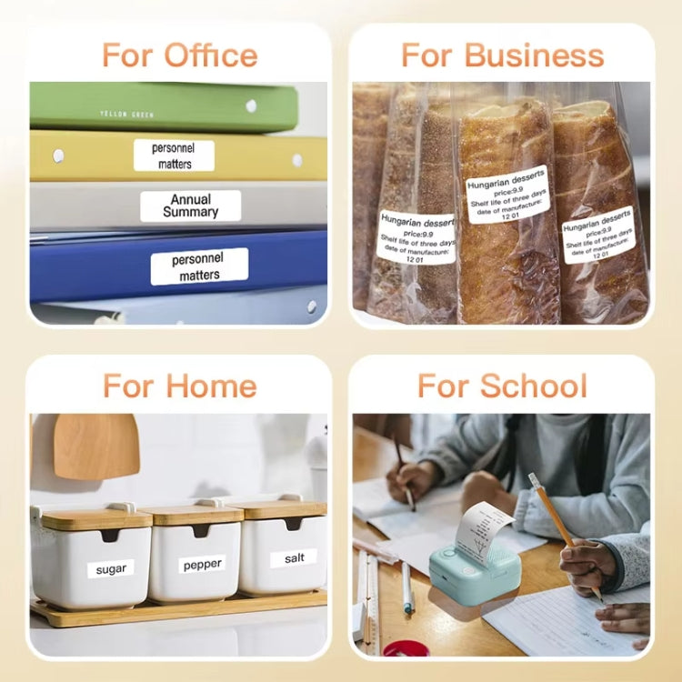 200DPI Mini Label Printer Thermal Inkless Black And White Printer With 1 Roll Printing Paper(Pink) - Receipt Printers by buy2fix | Online Shopping UK | buy2fix