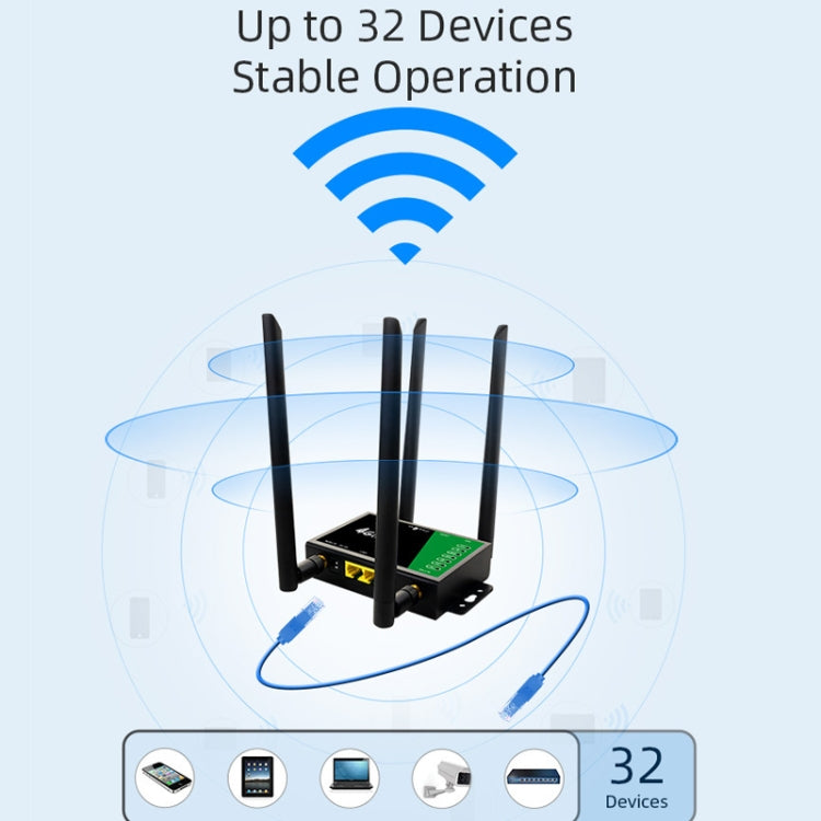 4G Wireless Plug-in Router Detachable Extension Antenna LTE Monitoring Network WiFi Hotspot, EU Plug(Black) - Wireless Routers by buy2fix | Online Shopping UK | buy2fix