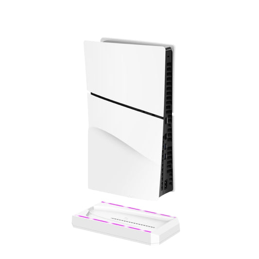 For PS5 Slim Console Wall-mounted Storage Rack With 3 USB2.0 Ports(White) - Holder by buy2fix | Online Shopping UK | buy2fix