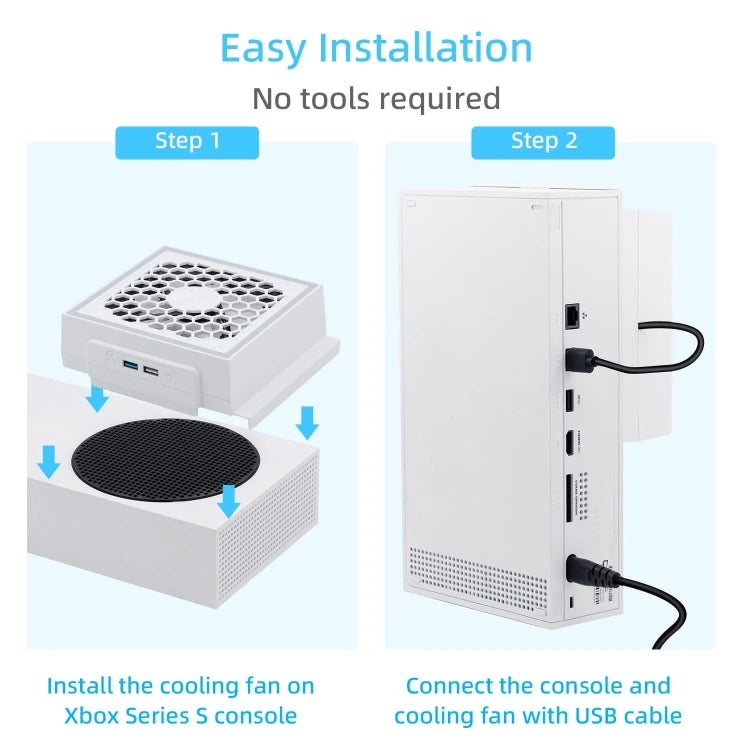 For XBOX Series S Console Side-mounted Cooling Fan RGB Color Light Radiator - Other by buy2fix | Online Shopping UK | buy2fix