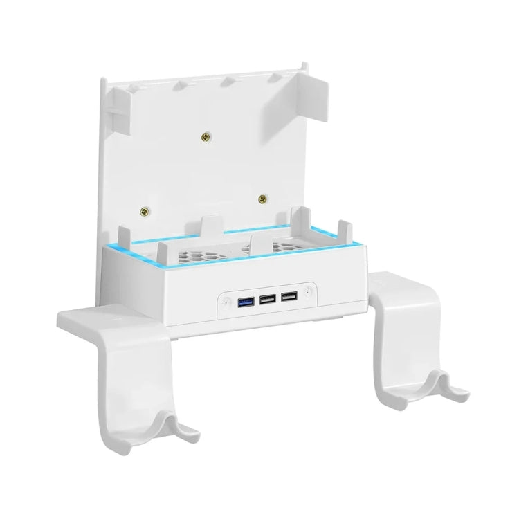 For XBOX Series S Wall Mounted Cooling RGB Multi-function Base With Fan and Hook(Black) - Holder by buy2fix | Online Shopping UK | buy2fix