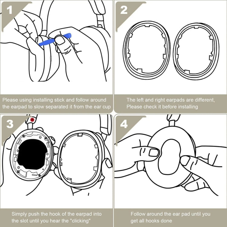 1pair For Sony WH-1000XM5 Headphone Leather Sponge Cover Earmuffs(Red) by buy2fix