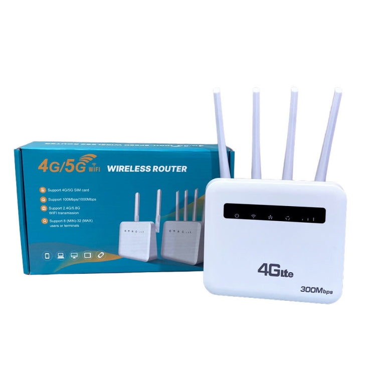 For European / Asian / African 4G CPE WiFi6 Plug-in Wireless Router Dual Port Wireless Hotspot, EU Plug(Milky White) by buy2fix