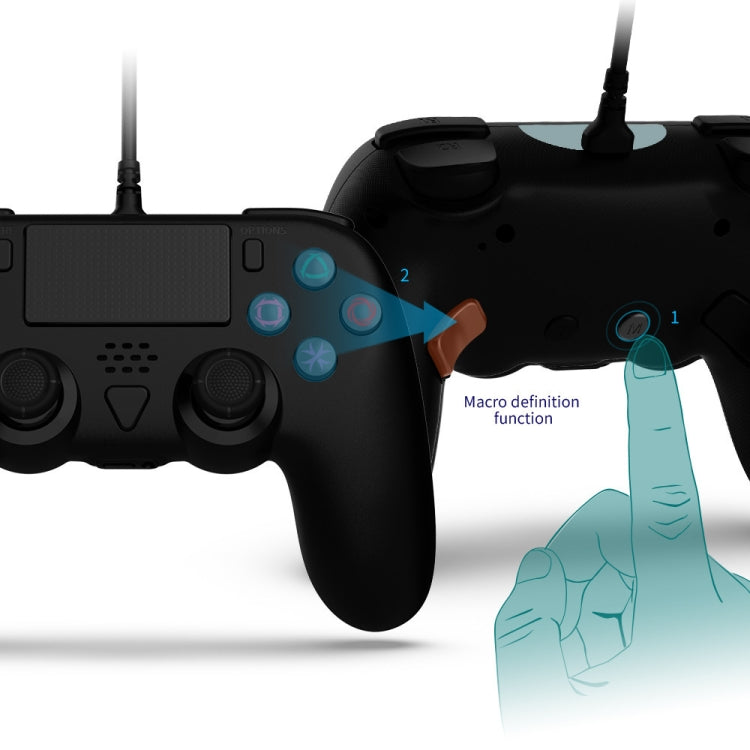 For PS5 / PS5 Slim / PC Wired Controller with Macro Programming Six-axis Gyro - Gamepads by buy2fix | Online Shopping UK | buy2fix