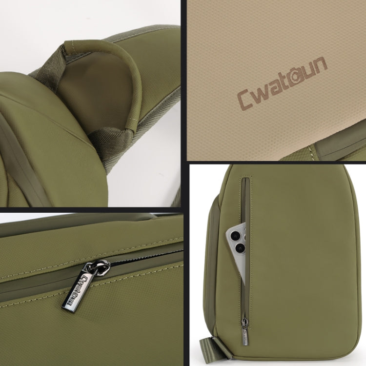 Cwatcun D148 Medium Casual Camera Bag Shoulder Crossbody Daily Photography Bag, Color: Army Green - Strap Satchel by Cwatcun | Online Shopping UK | buy2fix