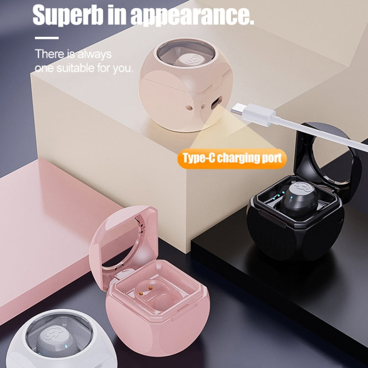 Q1 Mini Single Ear With Charging Compartment Wireless Invisible Stereo Bluetooth Earphone(White) - Bluetooth Earphone by buy2fix | Online Shopping UK | buy2fix