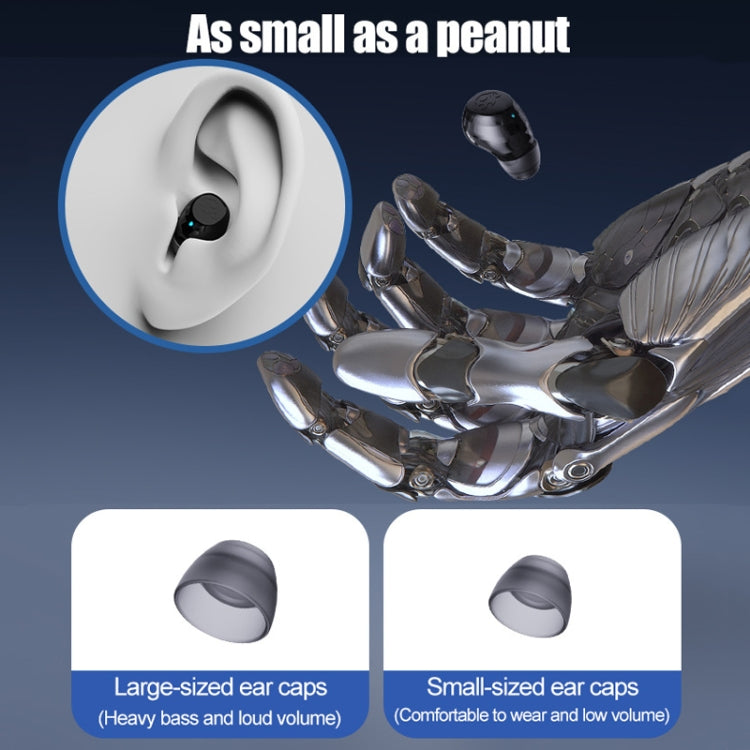 Q1 Mini Single Ear With Charging Compartment Wireless Invisible Stereo Bluetooth Earphone(White) - Bluetooth Earphone by buy2fix | Online Shopping UK | buy2fix