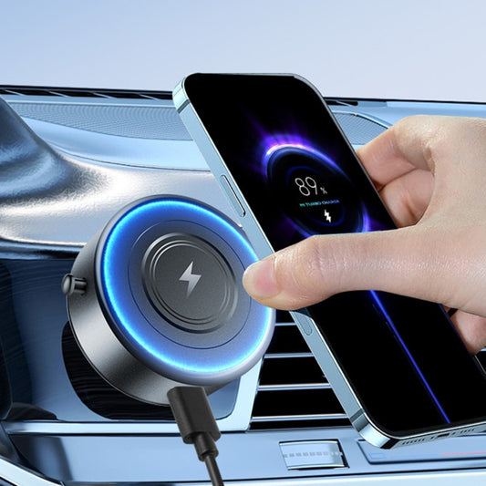 AIMITE M8 Car Wireless Charger Phone Holder Vacuum Suction Cup Strong Magnetic Support Bracket(Black) by AIMITE