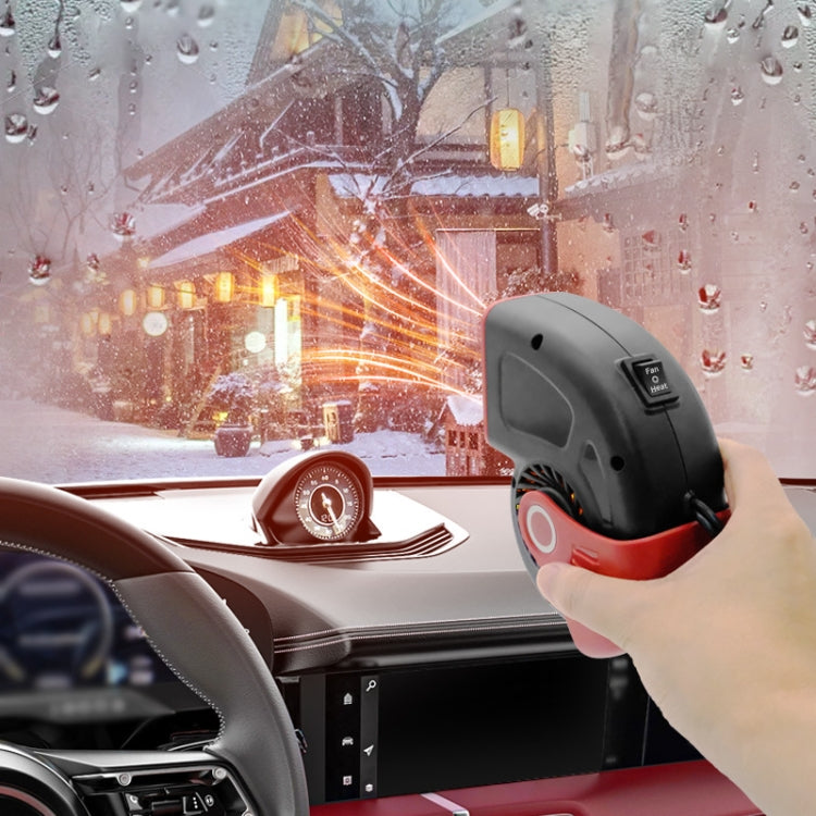 Portable Car Heater Small Fan Defogger, Color: 12V Black by buy2fix
