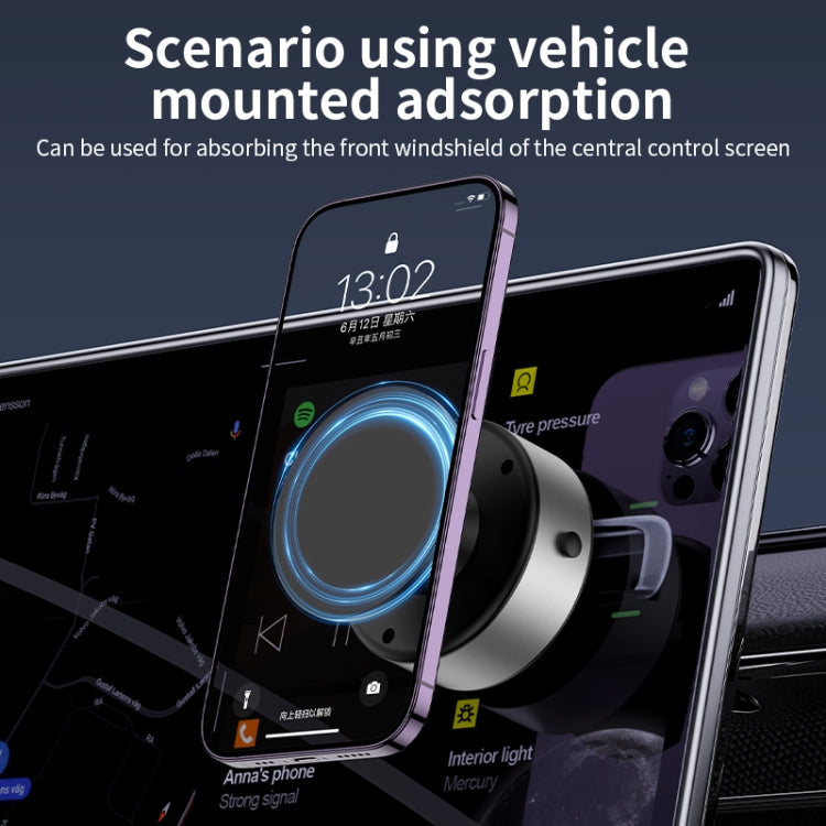 AIMITE X11 Car Vacuum Adsorption Cell Phone Magnetic Holder Universal Adjustable Navigation Support Bracket(Silver Ordinary Model) - Universal Car Holders by AIMITE | Online Shopping UK | buy2fix