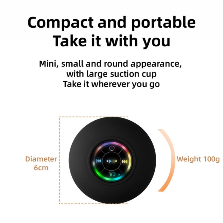 BT-07 Portable Large Suction Cup Waterproof Bathroom Bluetooth Speaker(White) - Waterproof Speaker by buy2fix | Online Shopping UK | buy2fix