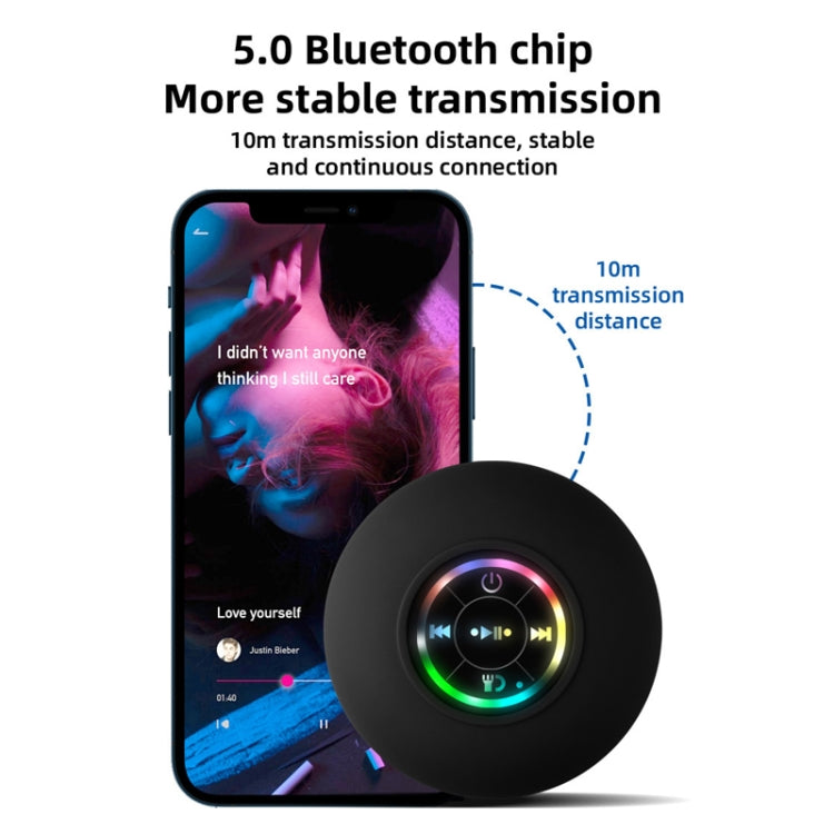 BT-07 Portable Large Suction Cup Waterproof Bathroom Bluetooth Speaker(White) - Waterproof Speaker by buy2fix | Online Shopping UK | buy2fix