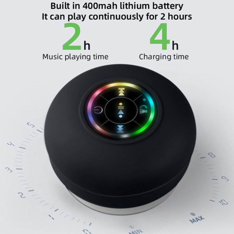 BT-07 Portable Large Suction Cup Waterproof Bathroom Bluetooth Speaker(White) - Waterproof Speaker by buy2fix | Online Shopping UK | buy2fix