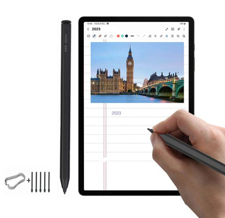 4096 Grade Pressure Sensitive EMR Stylus, Style: D-002 Standard+5 Felt Tips+1 Pen Clip - Stylus Pen by buy2fix | Online Shopping UK | buy2fix