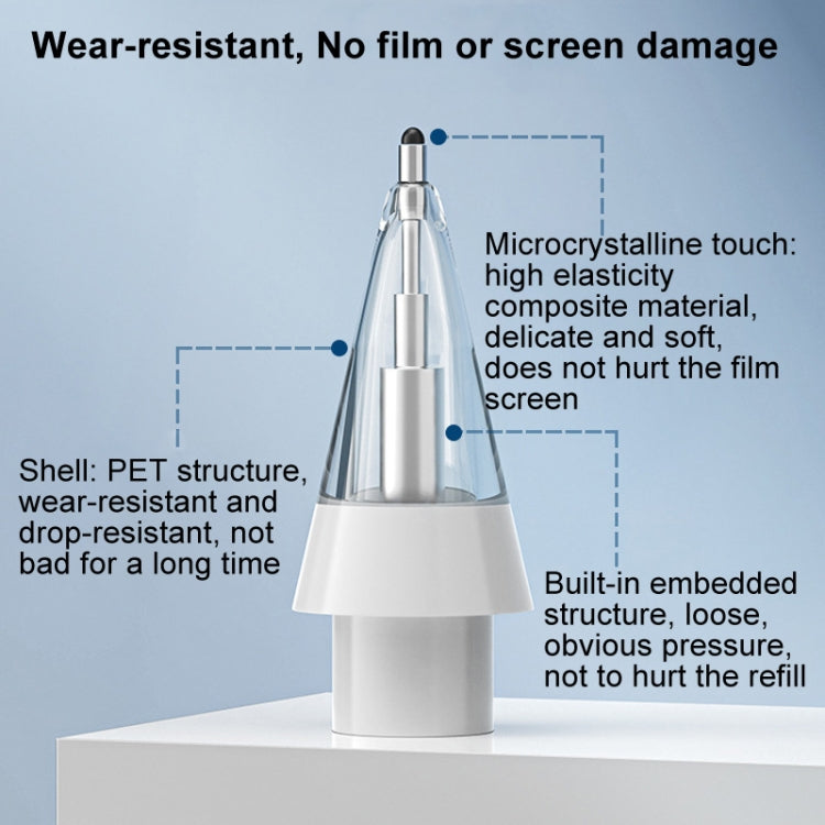 For Huawei M-Pencil 2 / 3 Mute Damping Anti-slip Replacement Nibs, Style: 2B High Elasticity Transparent - Pencil Accessories by buy2fix | Online Shopping UK | buy2fix