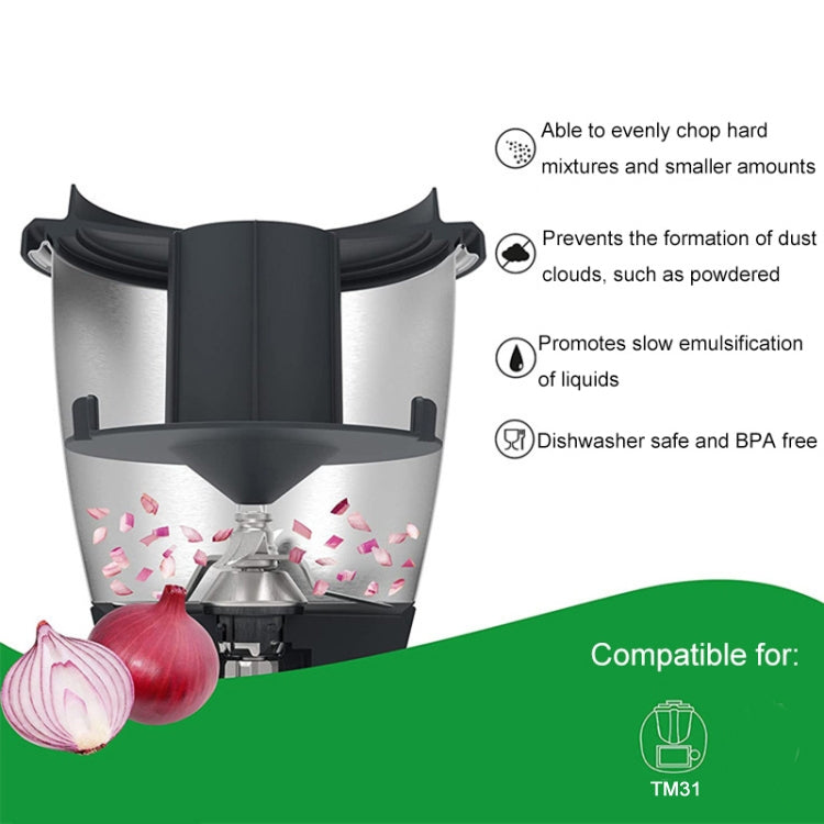 For Thermomix TM31 Blender Splash Guard Lid Anti-Splash Cover(Black) - Food Disposer Parts by buy2fix | Online Shopping UK | buy2fix