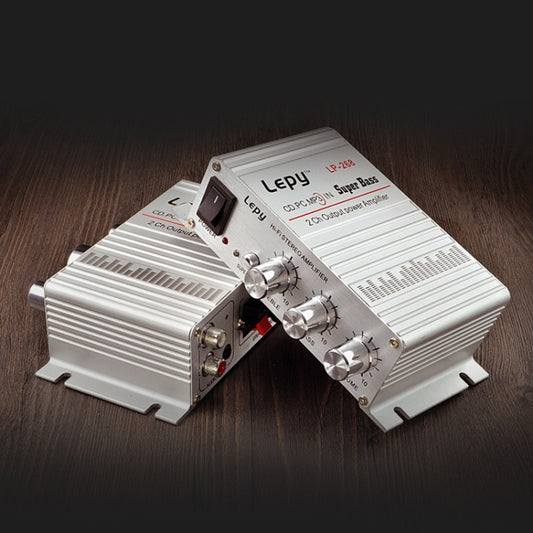 Lepy LP-268 DC12V High Fidelity Power Car/Motorcycle Amplifier(Silver) by buy2fix