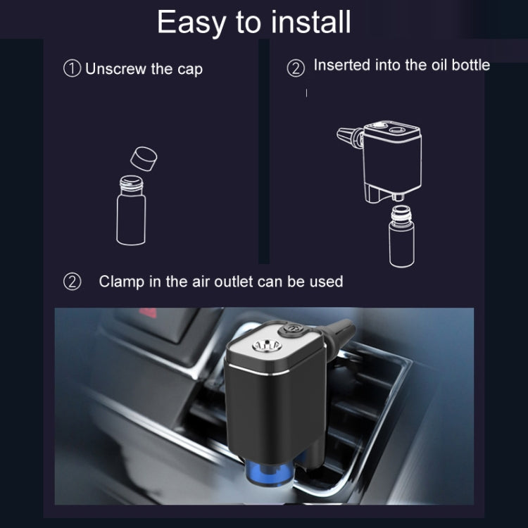A26 Intelligent Car Air Vent Essential Oil Aromatherapy Diffuser Deodorizing Spray Scent Extender(Gray) by buy2fix
