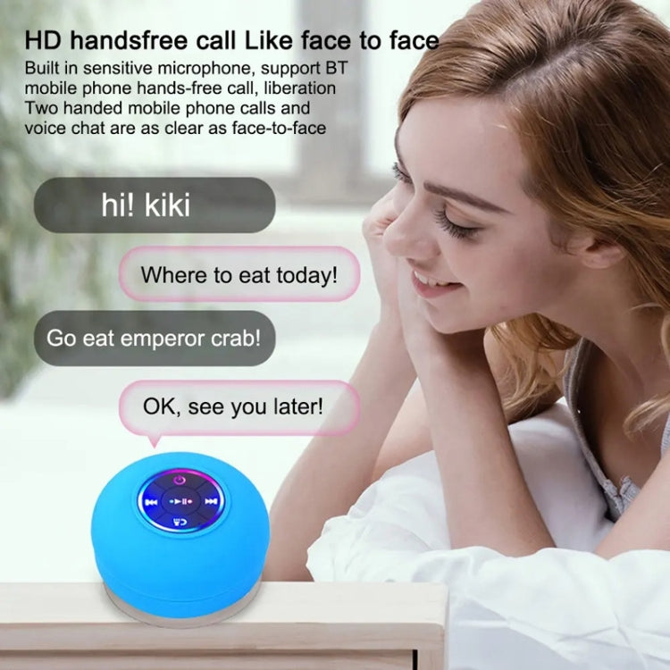 Bathroom Suction Cup Waterproof Bluetooth Stereo Portable Home Outdoor Dazzling Colorful Speaker(Red) - Waterproof Speaker by buy2fix | Online Shopping UK | buy2fix