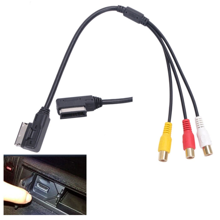 For Audi A6L / A8 / A5 / Q5 / Q7 / A1 AMI AUX 3RCA Lotus Input Cable by buy2fix