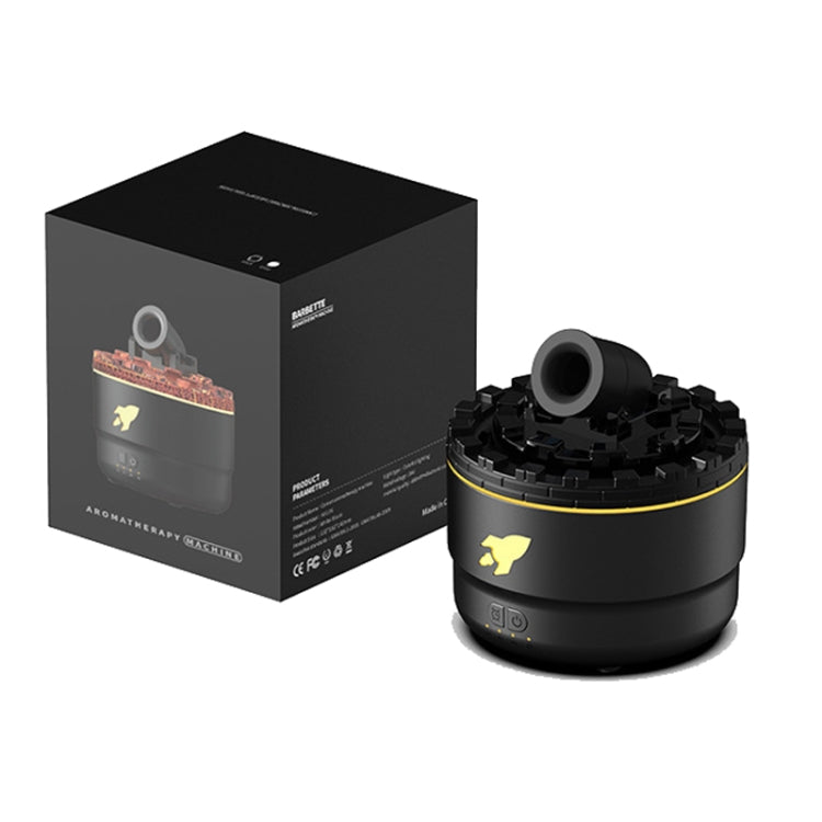 Turret Shape Aromatherapy Humidifier With 3-speed Timer 7-color Atmosphere Light USB Plug White by buy2fix