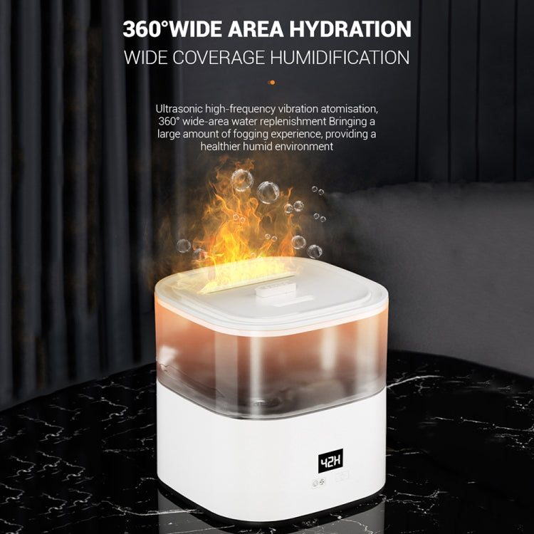 JSQ-58 1.1L large Capacity Digital Display Flame Atomization Humidifier, Color: Rose Gold(US Plug) by buy2fix