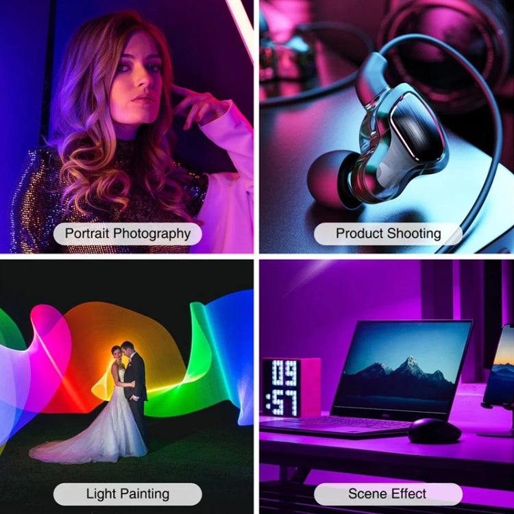 VLOGLITE W200RGB Full Colorful Handheld Fill Light Stick Live Photography Ambient Light Outdoor Lighting - by VLOGLITE | Online Shopping UK | buy2fix