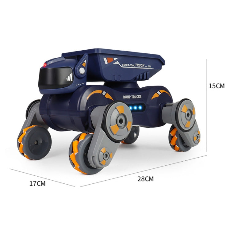 Eight Wheel Stunt Robot Dog Smart Gesture Sensor RC Kids Toy Car With Lights Music Spray Car, Style: Orange Single RC - RC Cars by buy2fix | Online Shopping UK | buy2fix