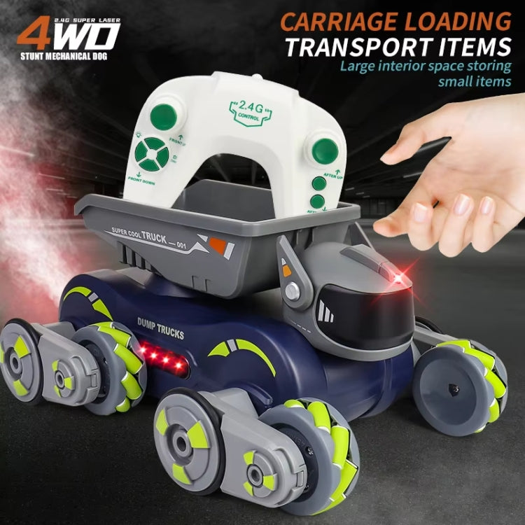 Eight Wheel Stunt Robot Dog Smart Gesture Sensor RC Kids Toy Car With Lights Music Spray Car, Style: Tank Orange Single RC - RC Cars by buy2fix | Online Shopping UK | buy2fix